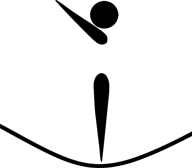 piktogram, panáček, skok