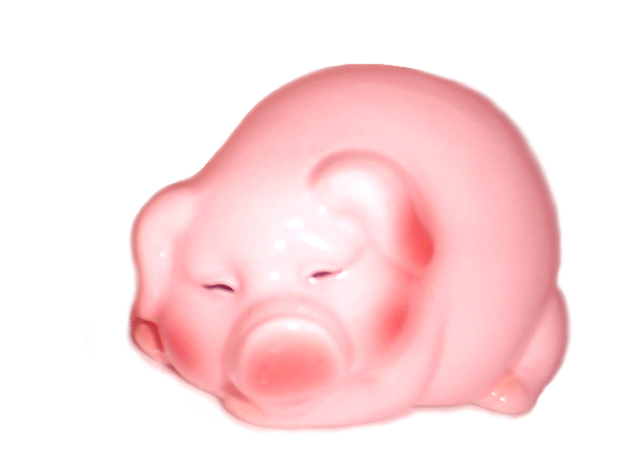 maličké spící prasátko na peníze
